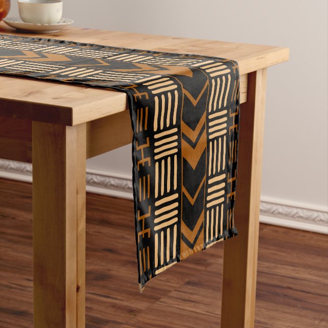 Caminho De Mesa Pequeno Runner de Mesa Bogolan africano impresso (No Local)
