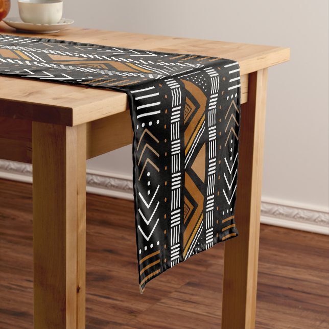 Caminho De Mesa Pequeno Runner de Mesa Bogolan africano impresso (No Local)