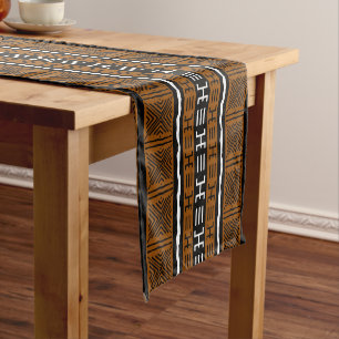 Caminho De Mesa Pequeno Runner de Mesa Bogolan africano impresso