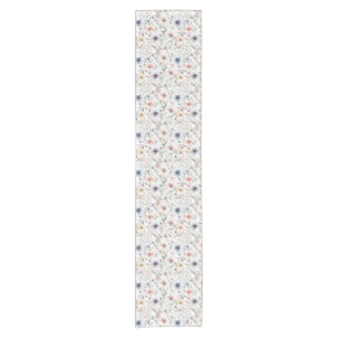 Caminho De Mesa Pequeno Runner de Mesa Botânica de Styl de Aquarela Floral