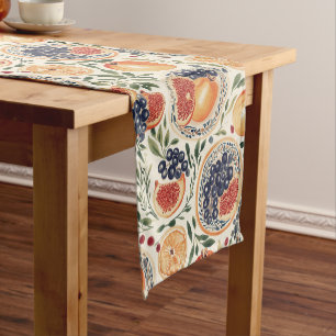 Caminho De Mesa Pequeno Runner de Mesa de Padrão de Fruta Mediterrânica