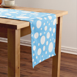 Caminho De Mesa Pequeno Runner de Mesa de Pontos Azuis