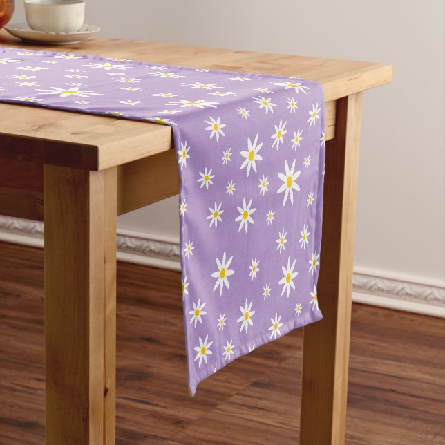 Caminho De Mesa Pequeno Runner Mesa Roxo Daisy (No Local)