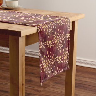 Caminho De Mesa Pequeno Rust e Padrões de girassol amarelo