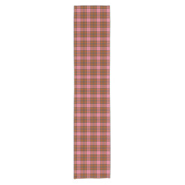 Caminho De Mesa Pequeno Rust Pink Plaid Tartan Retro Color Table Runner