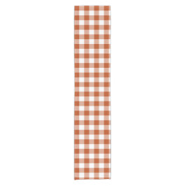 Caminho De Mesa Pequeno Rust Red Plaid Gingham Table Runner