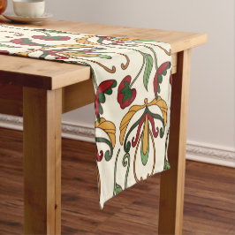 Caminho De Mesa Pequeno Seamless floral pattern with red and yellow