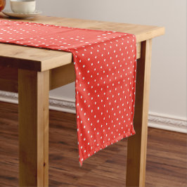 Caminho De Mesa Pequeno Seamless red background polka dot pattern