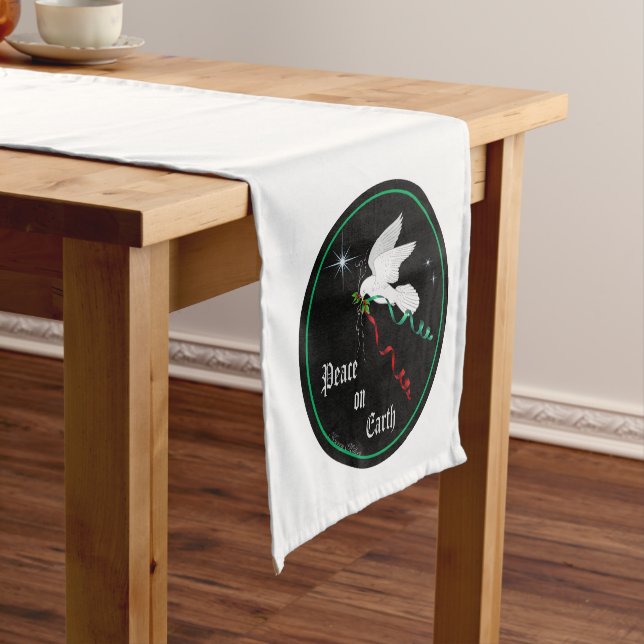 Caminho De Mesa Pequeno Serene White Dove (No Local)