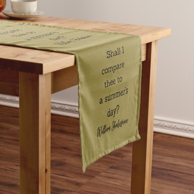 Caminho De Mesa Pequeno Shakespeare Summer Quote Decor For Home (No Local)