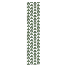 Caminho De Mesa Pequeno Shamrock Shape Plaid Dark Green Table Runner