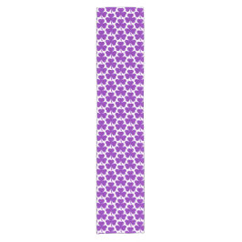Caminho De Mesa Pequeno Shamrock Shape Plaid Purple Table Runner