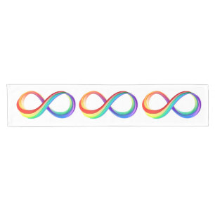 Caminho De Mesa Pequeno Símbolo de Infinidade Arco-Íris em Camadas