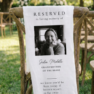 Caminho De Mesa Pequeno Sinal de Assento de Casamento com Foto em Memória
