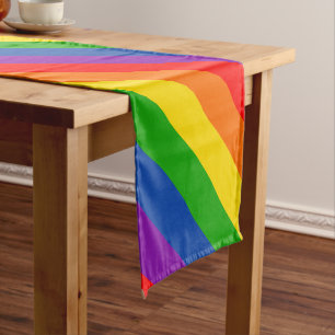 Caminho De Mesa Pequeno Sinalizador do Orgulho LGBTQ+ Arco-Íris, Cores Org