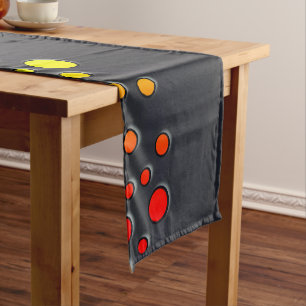 Caminho De Mesa Pequeno SlipperyJoe ama bolhas vermelho laranja amarelo ve