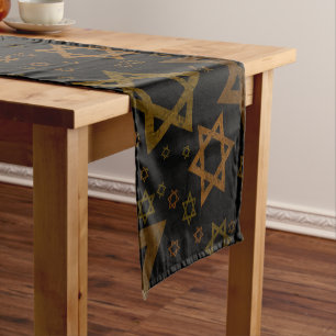 Caminho De Mesa Pequeno SlipperyJoe's Hanukkah-temático Estrela David artí