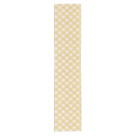 Caminho De Mesa Pequeno Snowflake Plaid Pattern Yellow Table Runner