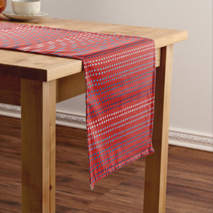 Caminho De Mesa Pequeno Sombras de Azul com Cor de Fundo Alterável