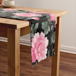 Caminho De Mesa Pequeno Sonho de Mesa Curta Rosa