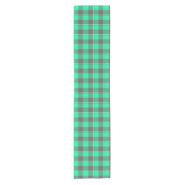 Caminho De Mesa Pequeno Spring Green and Finlandia Black Plaid
