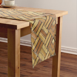 Caminho De Mesa Pequeno Table Runner - Brick Kaleidoscopic Pattern