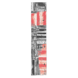 Caminho De Mesa Pequeno Table Runner – Red Pulse Abstract Design