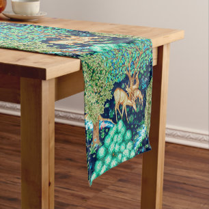 Caminho De Mesa Pequeno Tapeçaria William Morris Veado junto a um Córrego 