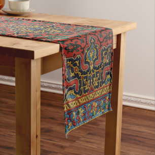 Caminho De Mesa Pequeno Tapete de Carpete Persa Vermelho Azul Clássico