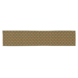 Caminho De Mesa Pequeno Tela Horizontal Amarelo, Verde, Vermelho, Kente Pr