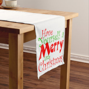 Caminho De Mesa Pequeno Tenha o feriado Tablerunner do Feliz Natal