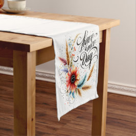 Caminho De Mesa Pequeno Tenha um bom dia floral