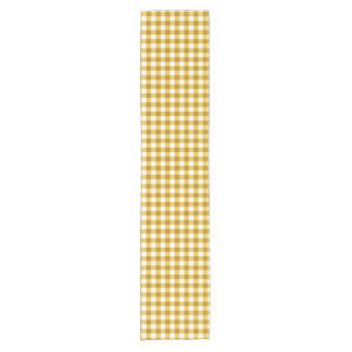 Caminho De Mesa Pequeno Teste padrão amarelo e branco na moda da