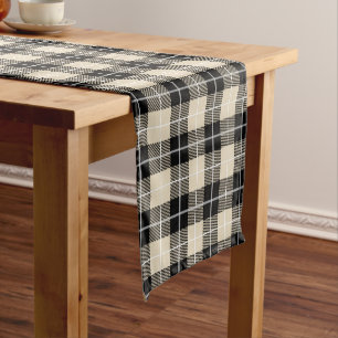 Caminho De Mesa Pequeno Teste padrão chique da xadrez de Tartan do camelo