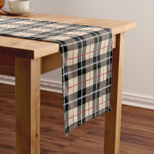 Caminho De Mesa Pequeno Teste padrão chique da xadrez de Tartan do camelo