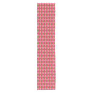 Caminho De Mesa Pequeno Teste padrão cor-de-rosa e verde rosado de Argyle