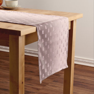 Caminho De Mesa Pequeno Teste padrão Dourado cor-de-rosa elegante da