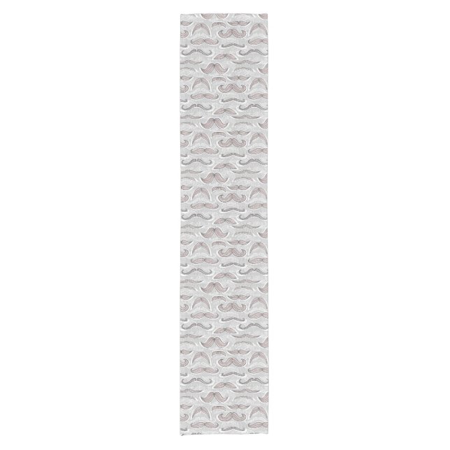Caminho De Mesa Pequeno Teste padrão na moda do bigode (Frente)