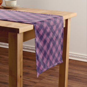 Caminho De Mesa Pequeno Teste padrão roxo legal do guingão da verificaç