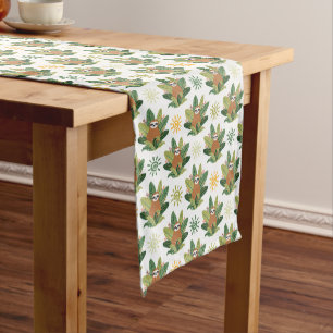 Caminho De Mesa Pequeno Teste padrão tropical da preguiça