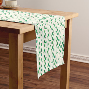 Caminho De Mesa Pequeno Teste padrão verde-claro do cacto
