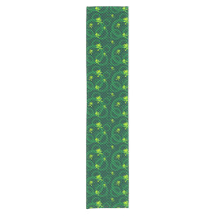 Caminho De Mesa Pequeno Teste padrão verde de Emo com círculos