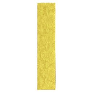 Caminho De Mesa Pequeno Textura de couro lindo amarela da pele de cobra