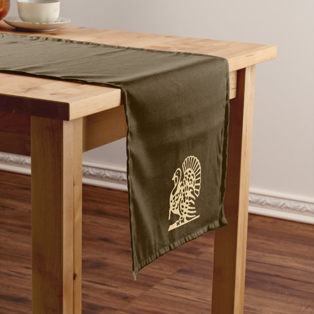Caminho De Mesa Pequeno THANKSGIVING TRADITIONAL TURKY table cloth (No Local)
