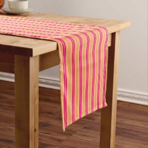 Caminho De Mesa Pequeno Tiras Modernas do Século médio, Cor-de-rosa Fúcsia