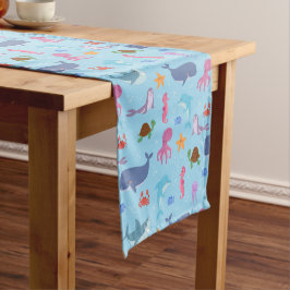 Caminho De Mesa Pequeno Toalha de Mesa Animais Marinhos