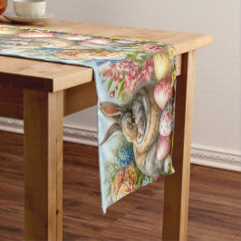 Caminho De Mesa Pequeno Toalha de mesa Coelho de Páscoa Vintage e Ovos de 