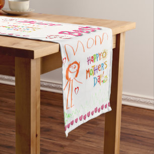 Caminho De Mesa Pequeno Toalha de Mesa Runner Dia das Mães