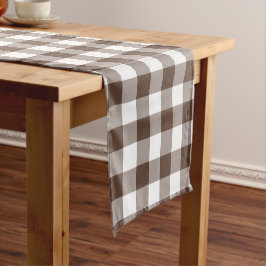 Caminho De Mesa Pequeno Toalha de Mesa Xadrez Marrom Chocolate