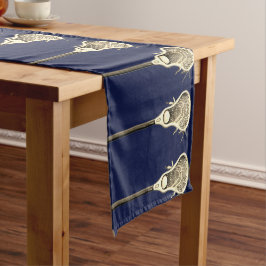 Caminho De Mesa Pequeno Toalhete de mesa curto azul marinho para time de L